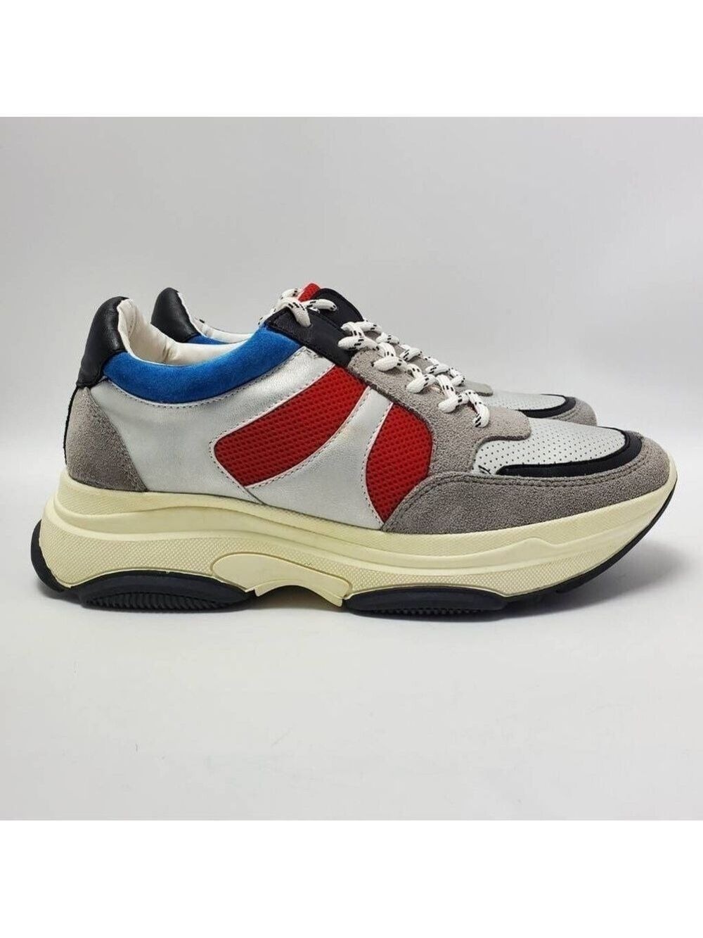Aqua Womens AQ-IKE Sneakers Shoes Multicolor Color Leather Lace Up Size 9.5M